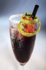 Sangria in sparkling wine glass — Stock Photo