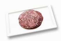 Кровяная колбаса с нарезанной колбасой — стоковое фото