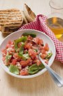 Tomaten-Salsa mit Basilikum — Stockfoto