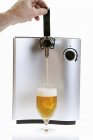 Glass of draught beer — Stock Photo