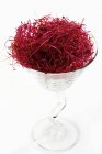 Beetroot sprouts in glass — Stock Photo