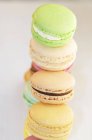 Assorted macaroons on white background — Stock Photo