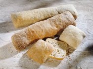 Ciabatta bread with pieces — Stock Photo
