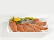 Smoked herring fillets — Stock Photo