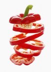 Sliced red pepper — Stock Photo