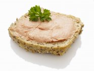 Slice of bread with teewurst — Stock Photo