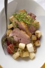 Duck breast with vegetables — Stock Photo