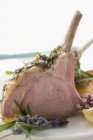 Lamb cutlets with herb crust — Stock Photo