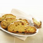 Slices of Christmas stollen — Stock Photo