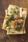 Focaccia with goat's cheese — Stock Photo