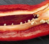 Half slice of red pepper — Stock Photo