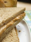 Sandwich au beurre d'arachide — Photo de stock