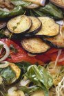 Roasted vegetables with herbs, full frame — Stock Photo