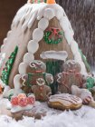 Sprinkling Christmas house — Stock Photo