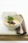 Potato soup with porcini mushrooms and parsley — Stock Photo