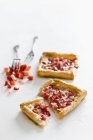 Puff pastry with strawberries — Stock Photo