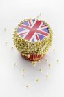 Cupcake décoré avec Union Jack — Photo de stock