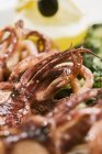 Cuttlefish com legumes, close-up — Fotografia de Stock