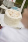 Coconut cake for 4th of July — Stock Photo