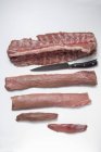 Сырое свиное филе с рёбрами — стоковое фото