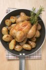 Roasted Chicken with potatoes — Stock Photo