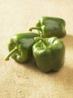 Três pimentas verdes — Fotografia de Stock