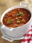 Goulash soup in pot — Stock Photo