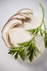 Cep slices and parsley — Stock Photo