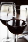 Glasses of red wine — Stock Photo