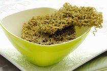 Green spinach noodles — Stock Photo