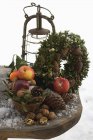Decorazioni natalizie rustiche — Foto stock
