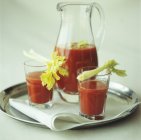 Tomato juice with celery — Stock Photo