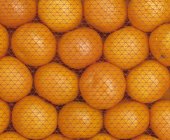 Crate of oranges with net — Stock Photo
