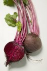 Beetroots with green leaves — Stock Photo