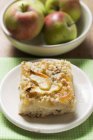 Piece of apple crumble cake — Stock Photo