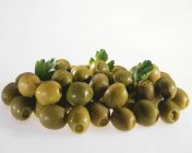 Pickled green olives — Stock Photo
