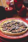 Vanilla fig tart for Christmas — Stock Photo