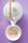 Bowl of rose tea — Stock Photo