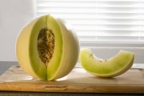 Honeydew Melon with Seeds — Stock Photo