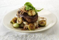 Beef Fillet with Mashed Potatoes — Stock Photo