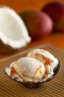 Coconut Mango Ice Cream — Stock Photo