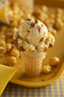 Caramel Ice Cream Cone — Stock Photo