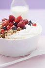 Muesli con yogurt e bacche — Foto stock