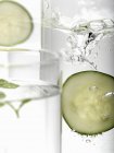 Cucumber in Water with Mint — Stock Photo