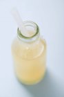 Лимонный сок в бутылке — стоковое фото