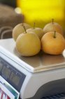 Asian Pears on Scale — Stock Photo