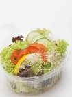 Salatblätter mit Paprika — Stockfoto