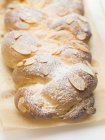 Bread plait with almonds — Stock Photo