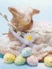 Easter lamb with willow — Stock Photo