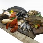 Fish and seafood assortment — Stock Photo